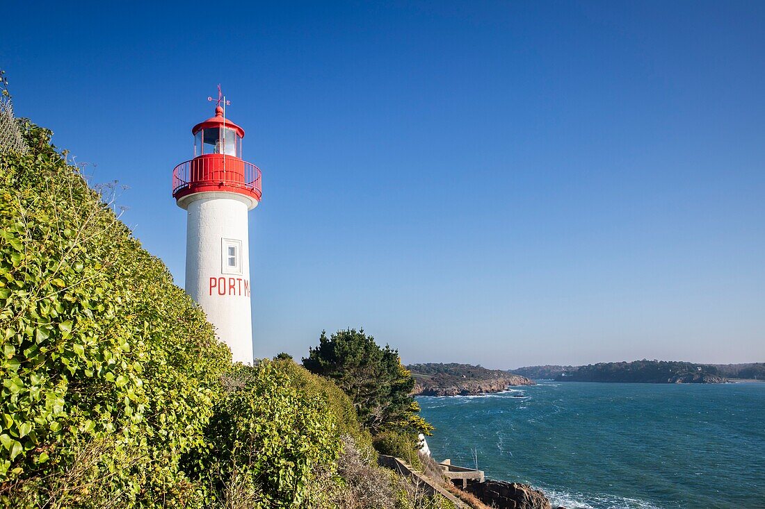 France, Finistere, Nevez, Port Manec'h, The Manec'h harbor lighthouse