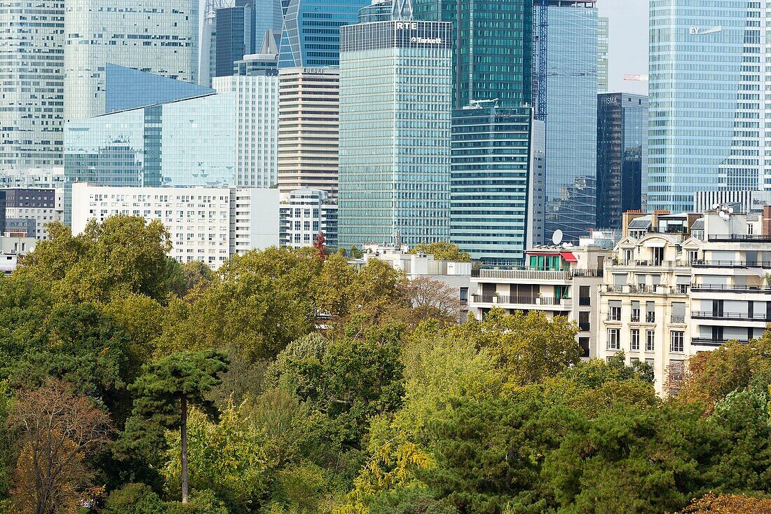 Frankreich, Paris, Bois de Boulogne, Stadtteil La Defense, der Bois de Boulogne und der Jardin d'Aclimatation der Fondation Louis Vuitton von Frank Gehry