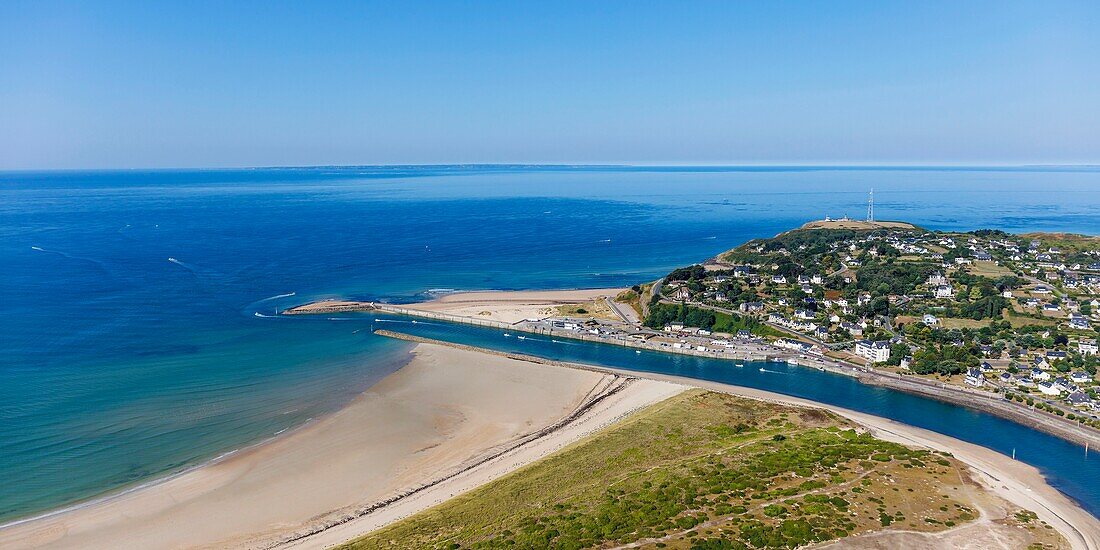 Frankreich, Manche, Barneville Carteret, das Cap de Carteret (Luftaufnahme)