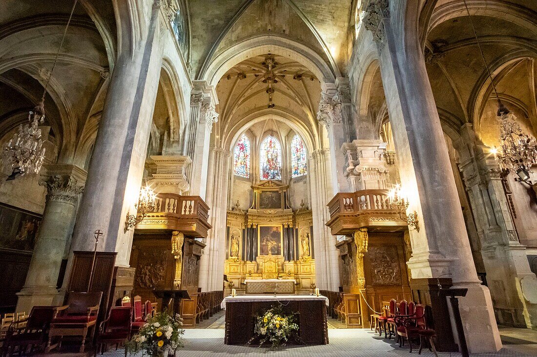 Frankreich, Val d'Oise, Pontoise, Kathedrale Saint Maclou