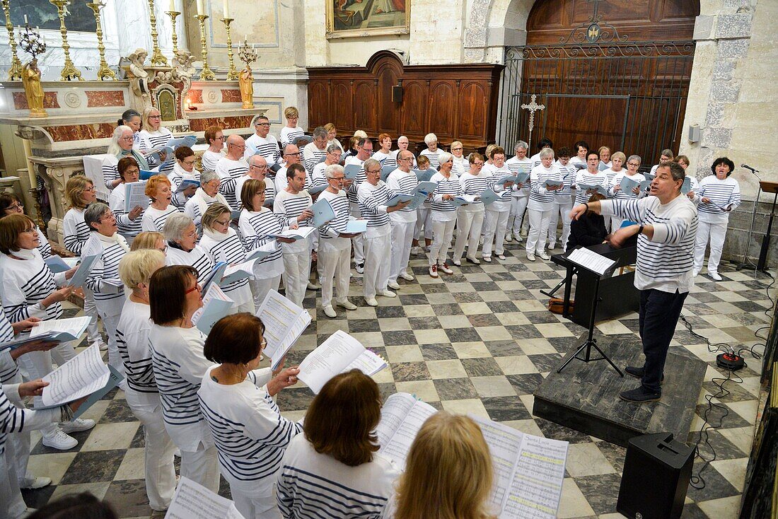 France, Herault, Sete, Decanal church Saint-Louis of the XVIIth century, choir