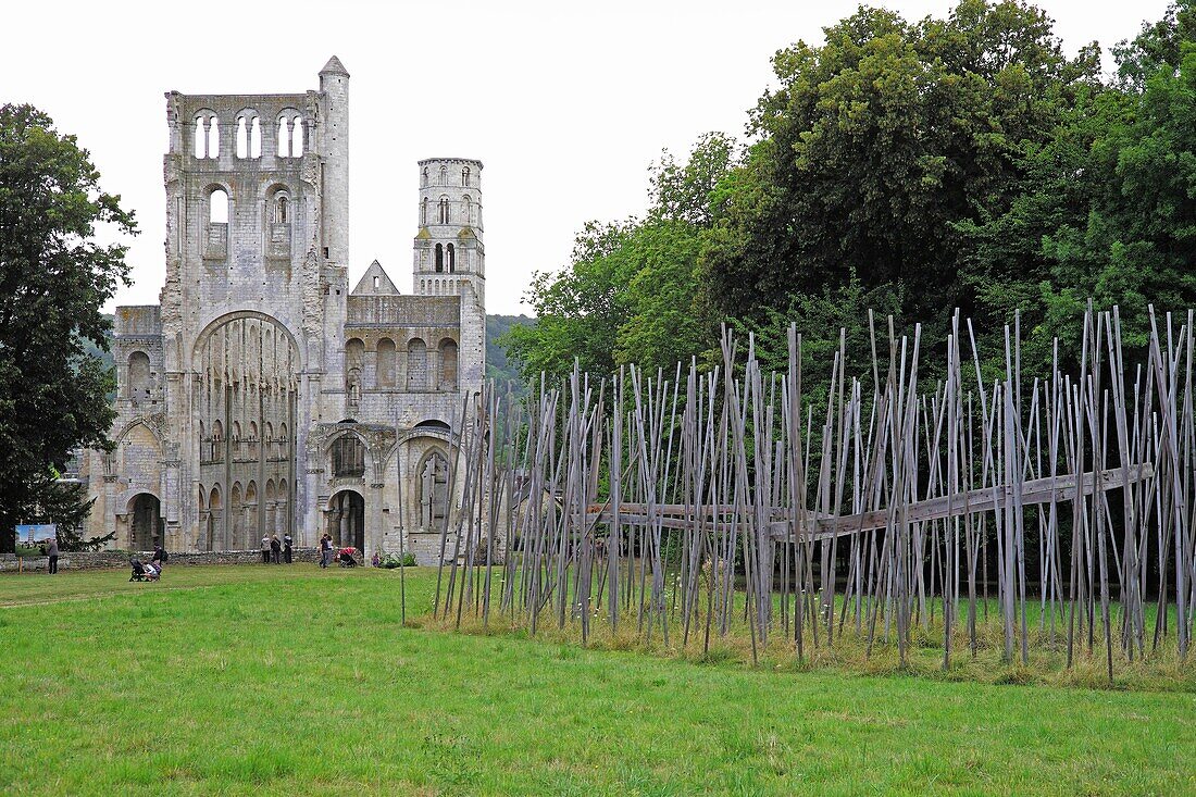 France, Seine Maritime, Jumieges, Abbey of Saint-Pierre de Jumieges, Notre-Dame Abbey, nave and transept novels