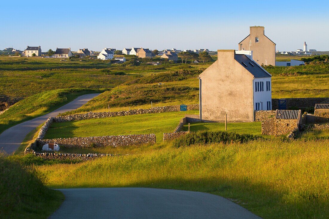 France, Finistere, Ponant Islands, Armorica Regional Nature Park, Iroise Sea, Ouessant Island, Biosphere Reserve (UNESCO), Lampaul, Traditional Ouessant Dwellings