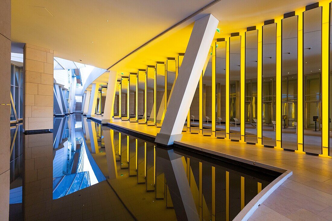 France, Paris, Bois de Boulogne, Fondation Louis Vuitton by Frank Gehry, Olafur Eliason work of art, Inside the Horizon (2014)