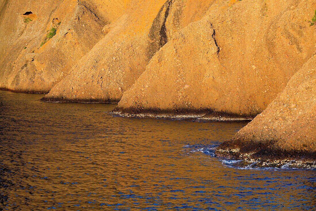 France, Bouches du Rhone, Calanques National Park, La Ciotat, Mugel Park, Eagle Beak, Sec Cove, Poudingue