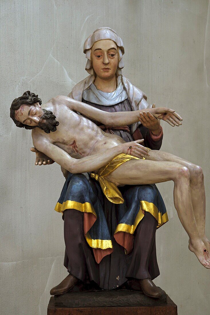 Frankreich, Haut Rhin, Altkirch, Kirche Notre-Dame aus dem 19. Jahrhundert, Pieta aus dem 15.