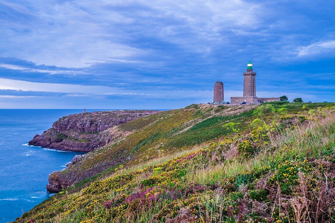 France, Cotes d'Armor, Plevenon, Frehel Cape and its lighthouses