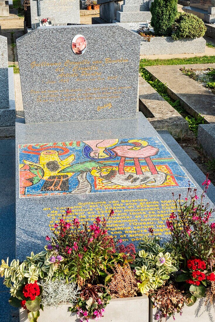 France, Val d'Oise, Auvers sur Oise, the cemetery, the tomb of Guillaume Cornelis Van Beverlo, Vexin Regional Natural Park