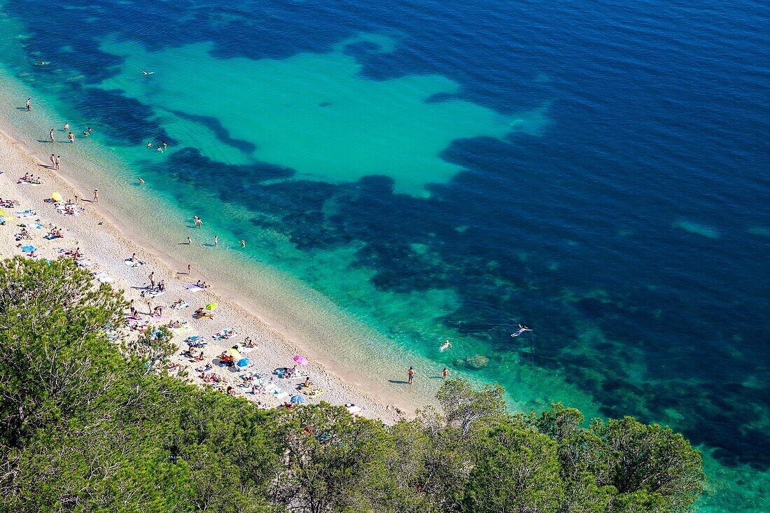 France, Alpes Maritimes, Villefranche sur Mer, the beach