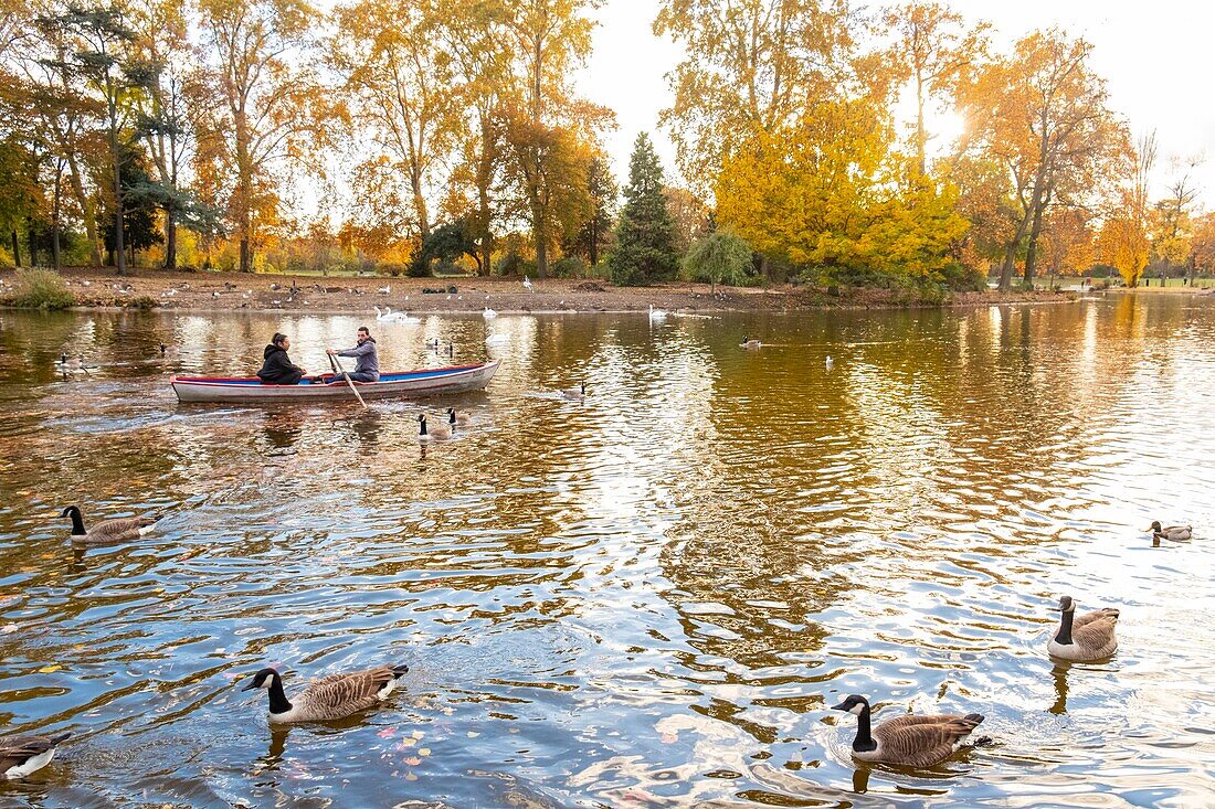 Frankreich, Paris, der Bois de Vincennes im Herbst, Daumesnil-See