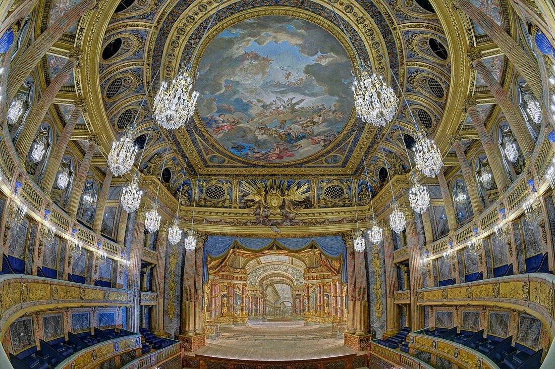 Frankreich, Yvelines, Versailles, das von der UNESCO zum Weltkulturerbe erklärte Schloss Versailles, das Opernhaus
