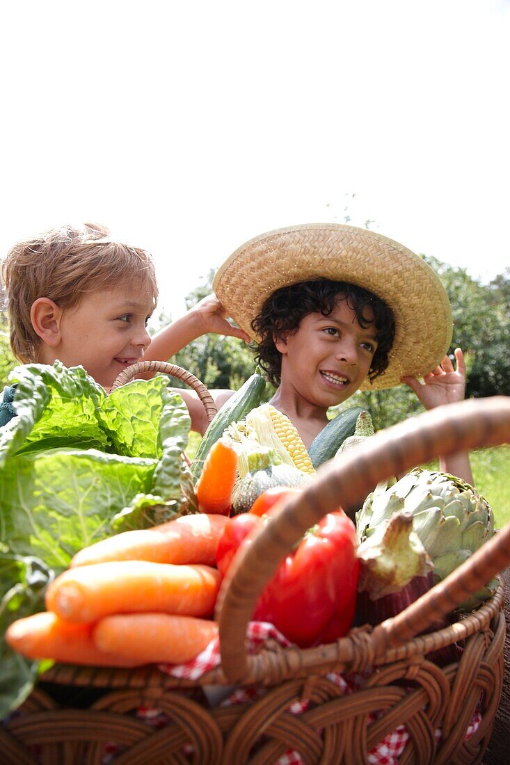 Children outside playing