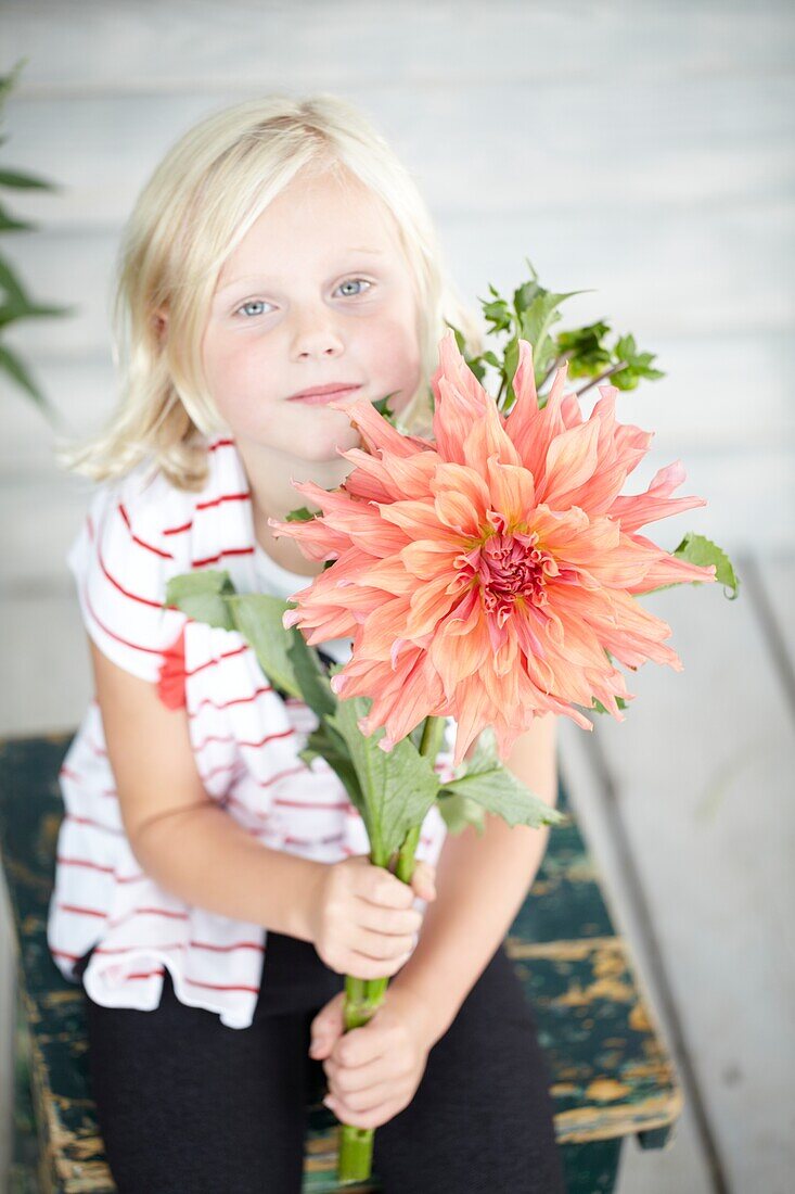 Child with Dahlia