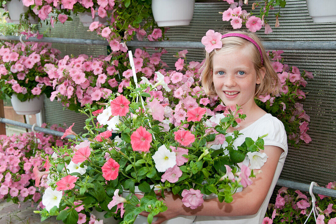 Girl holding Petunia