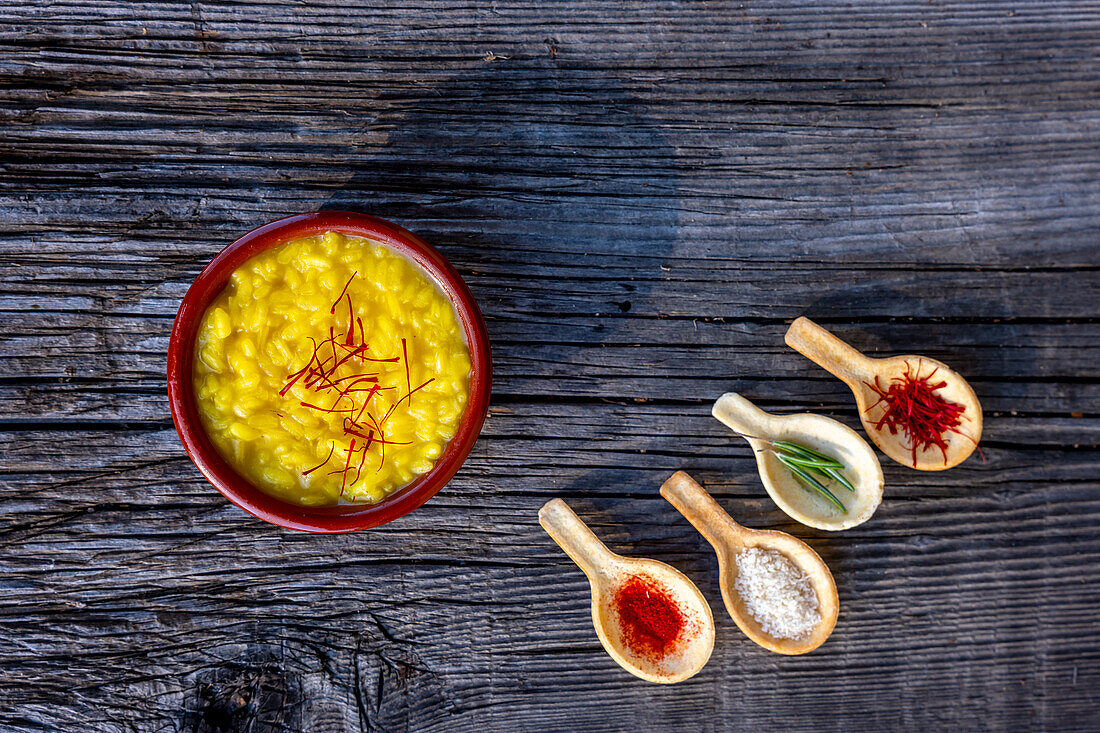 Risotto alla Milanese with saffron and parmesan