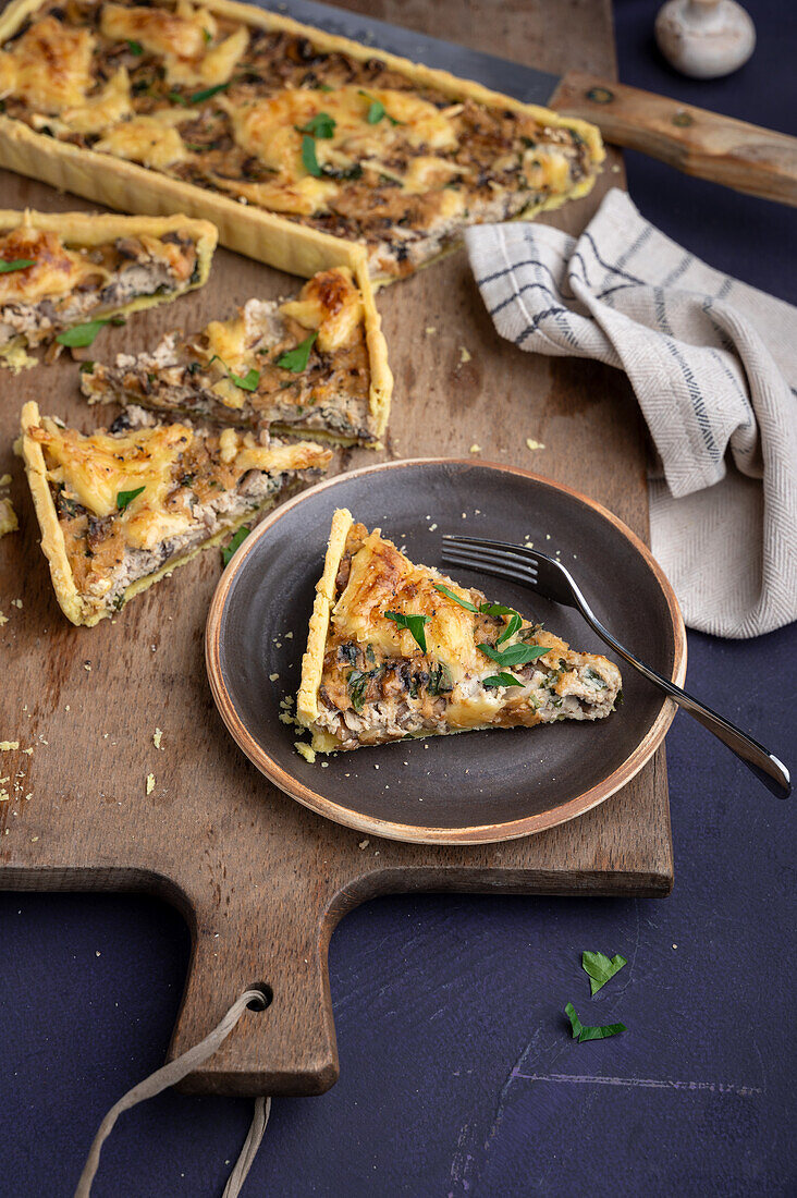 Vegane Pilz-Quiche