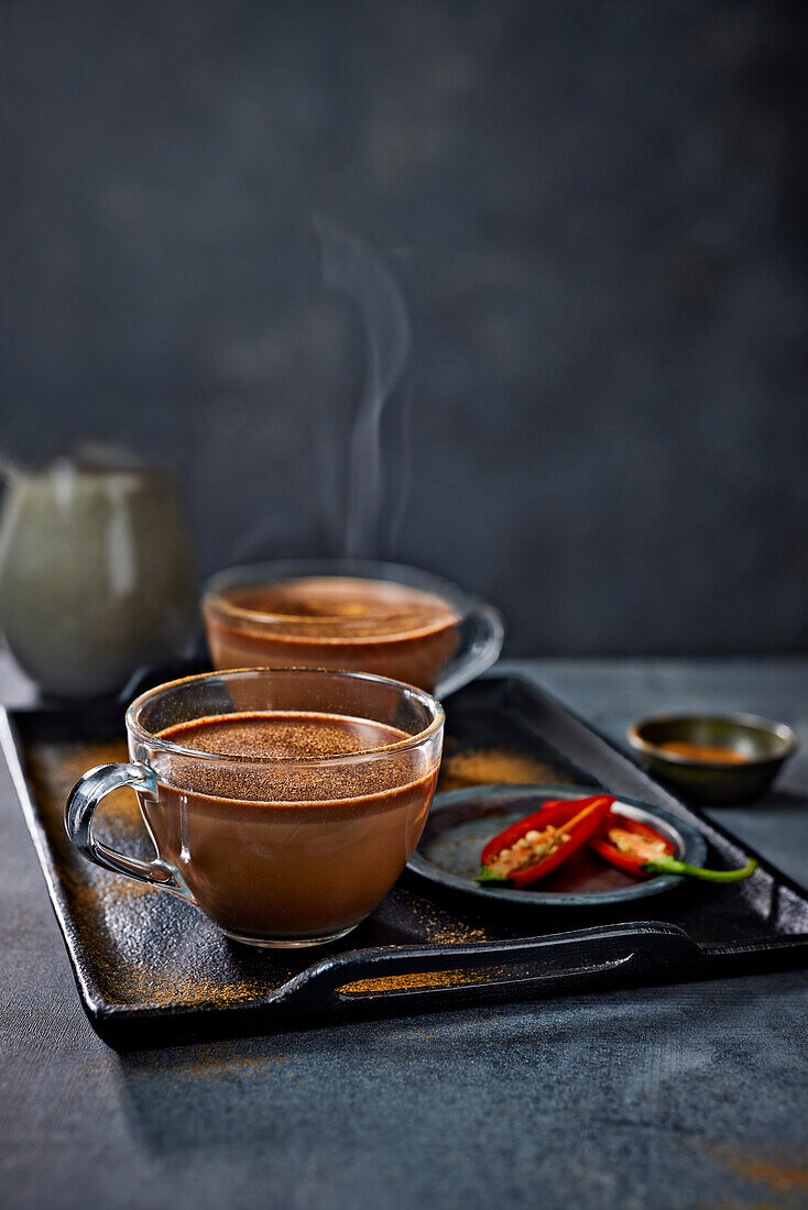 Hot chocolate with chilli flavour