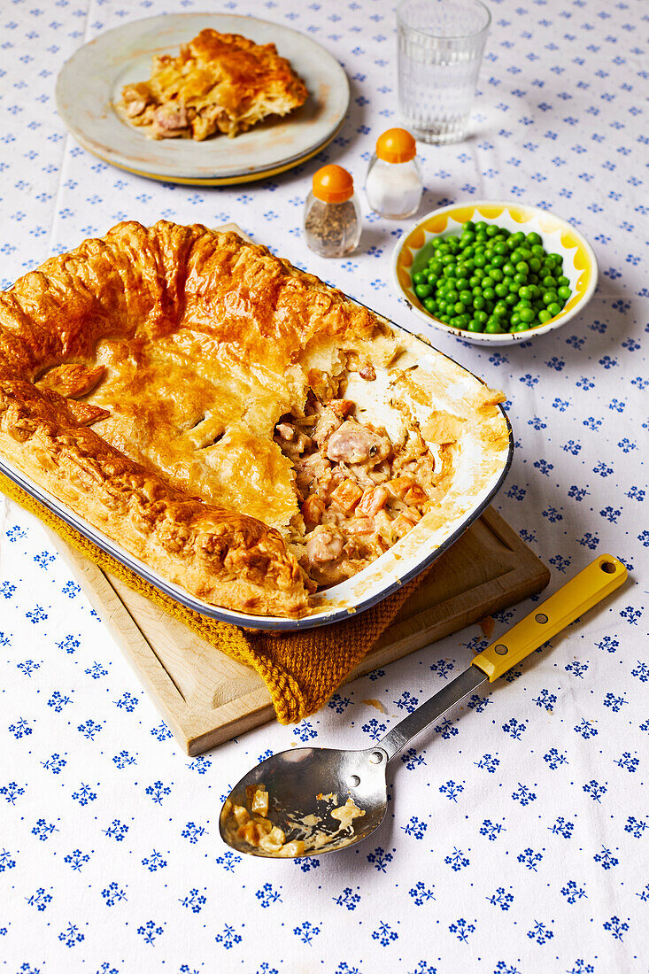 Chicken pie with bacon