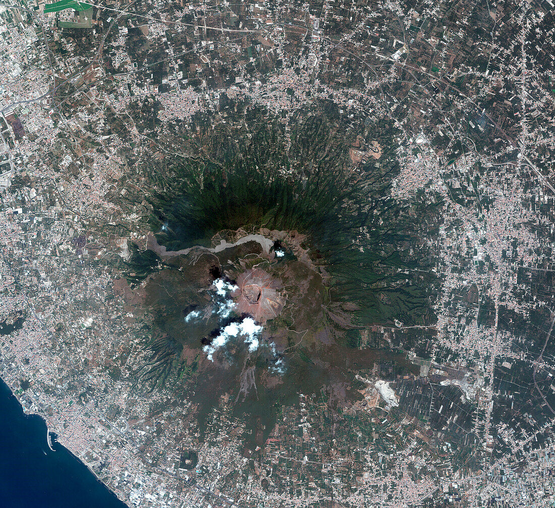 Mount Vesuvius, Italy, satellie image