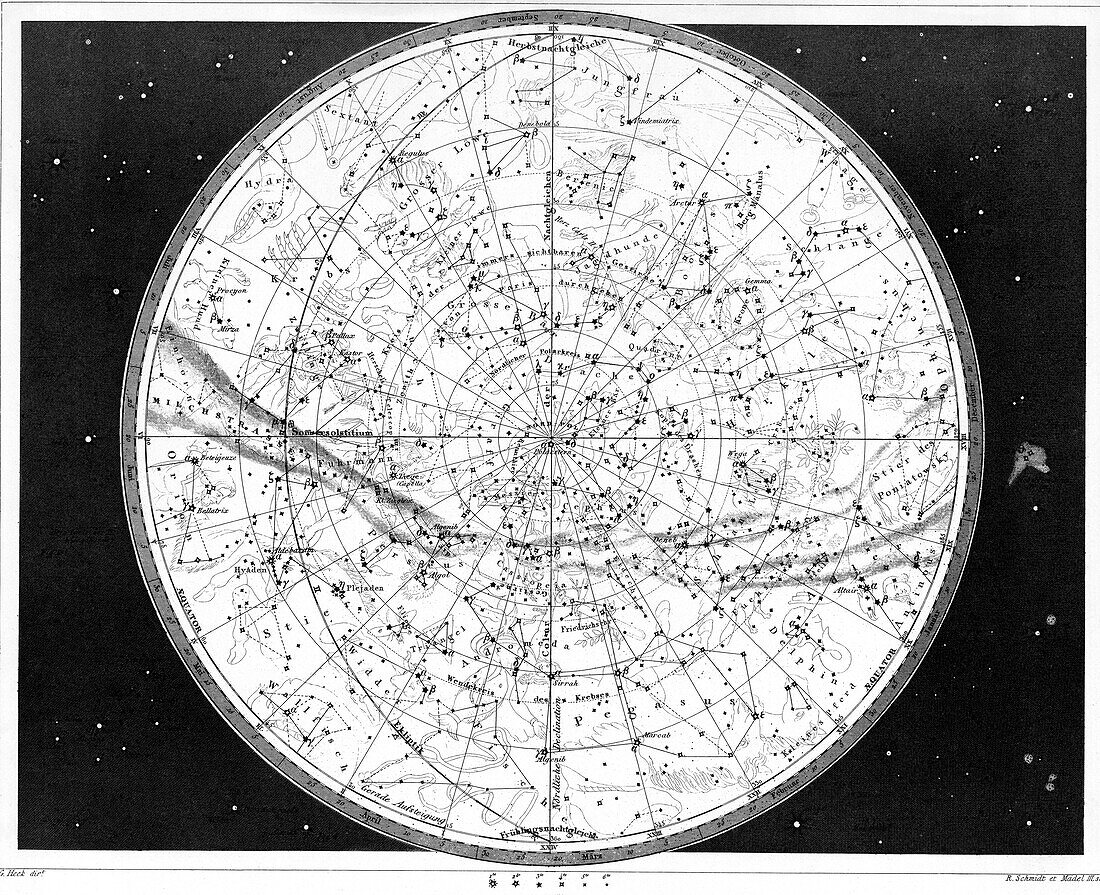 Map of the northern heavens