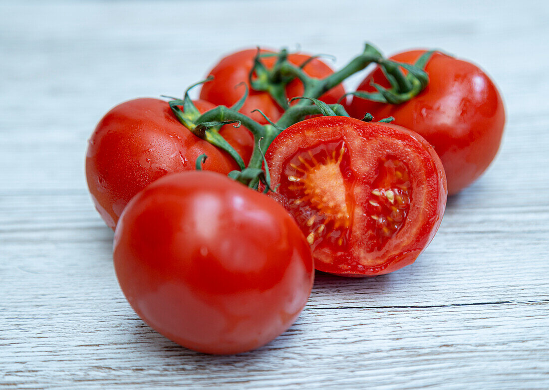 Tomatoes on vine