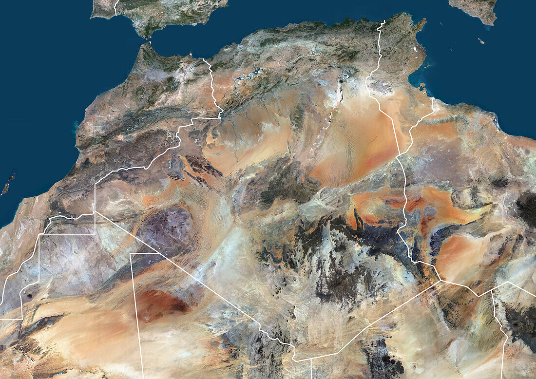 Algeria, satellite image