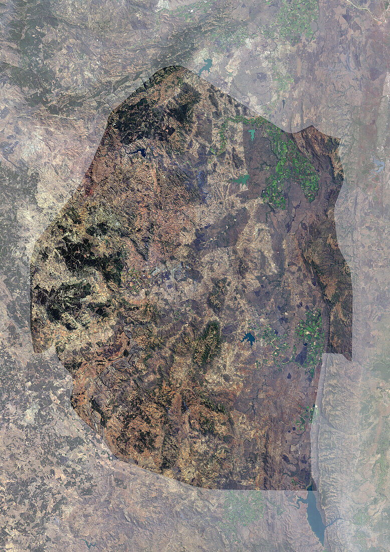 Eswatini, satellite image