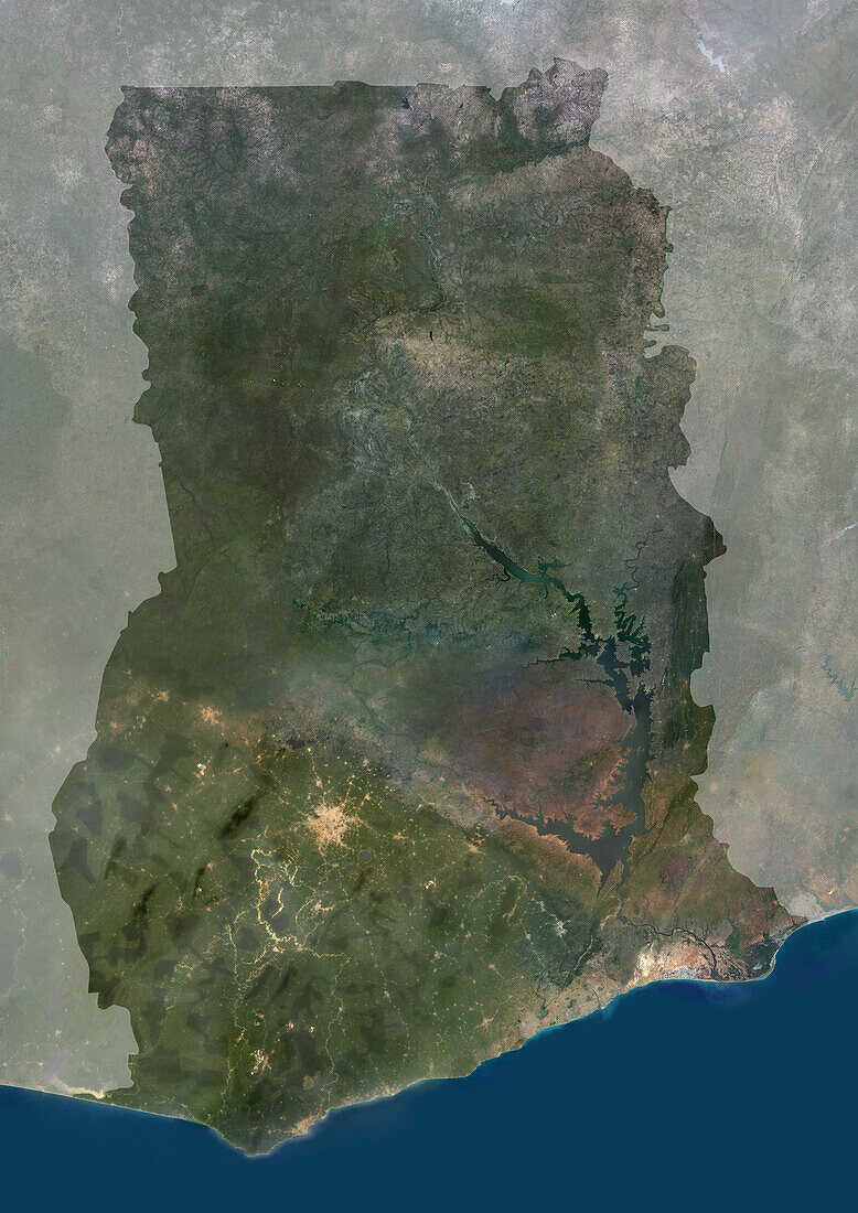 Ghana, satellite image