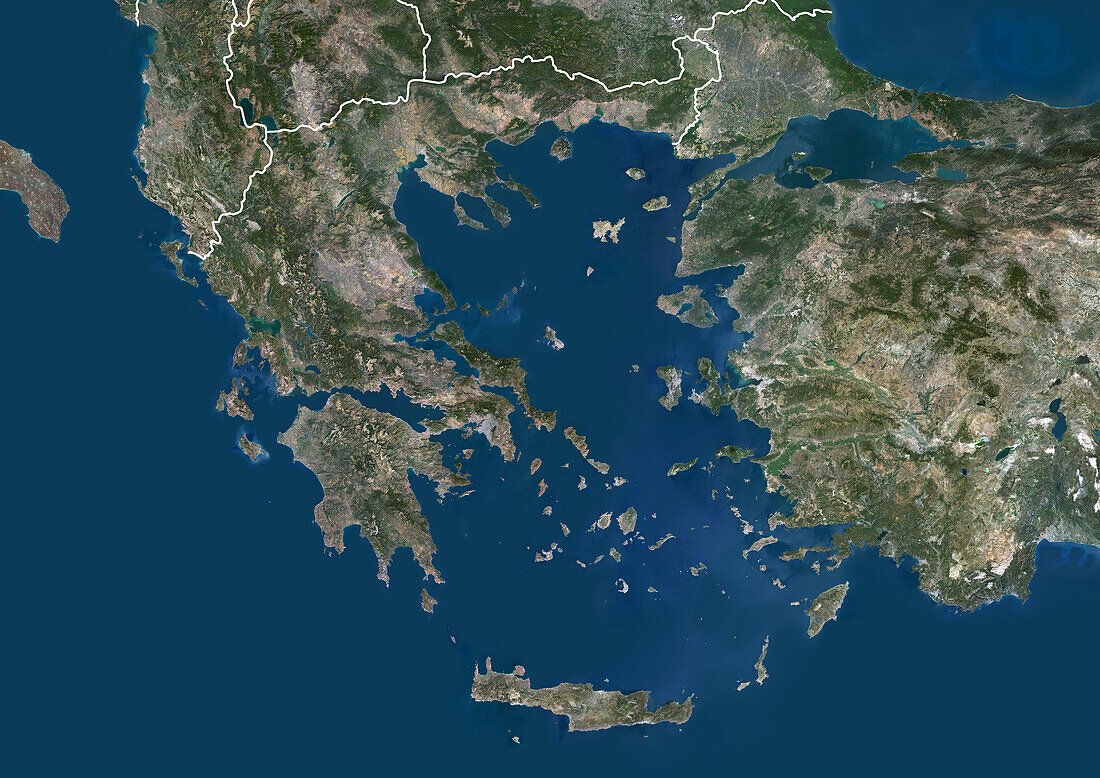 Greece, satellite image