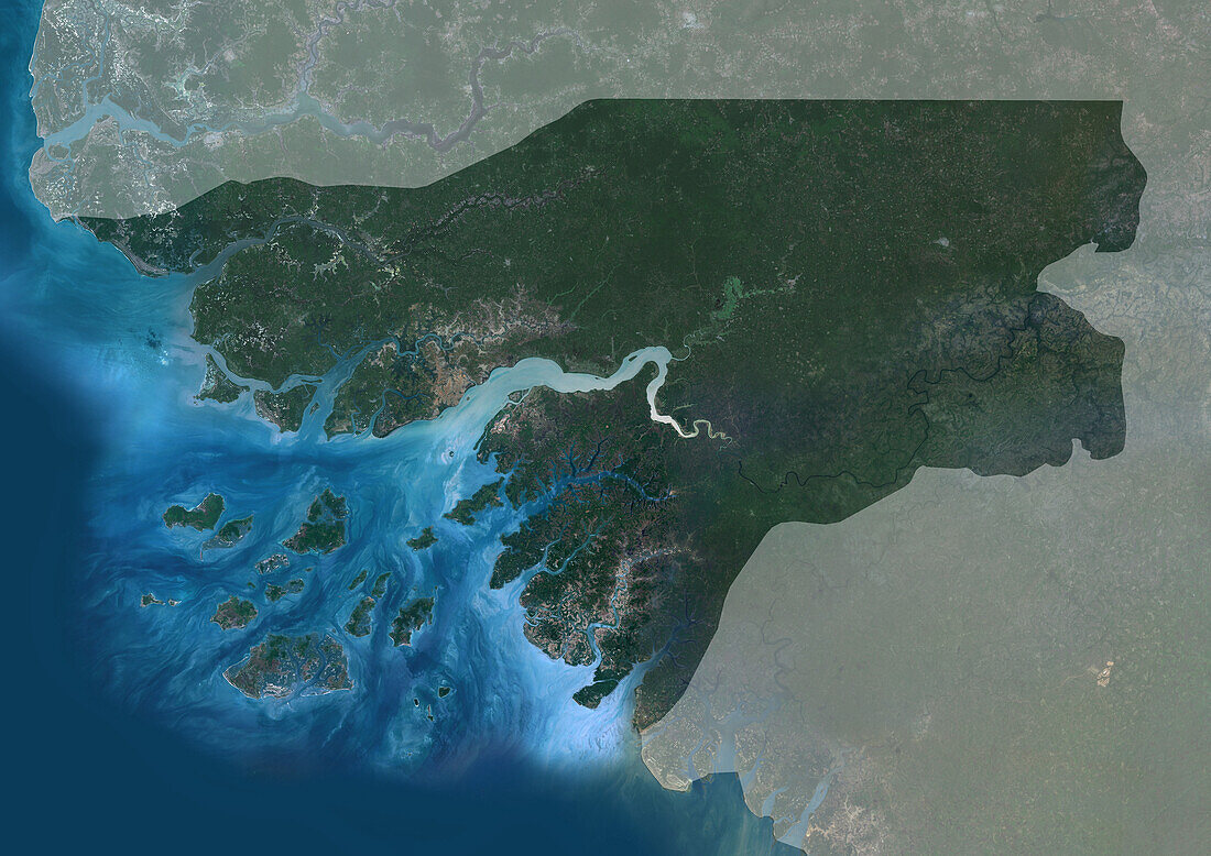 Guinea-Bissau, satellite image