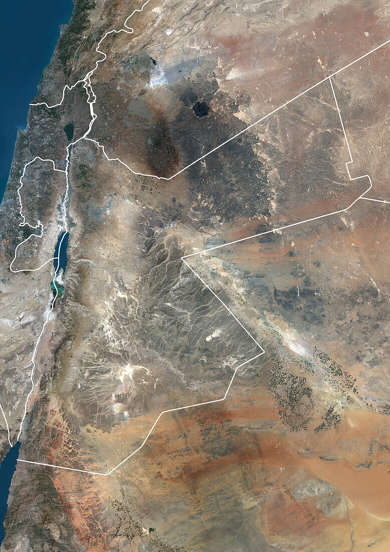 Jordan, satellite image