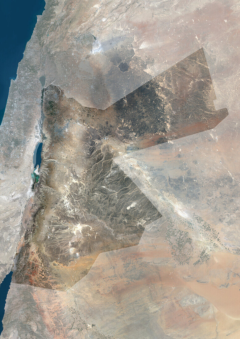 Jordan, satellite image