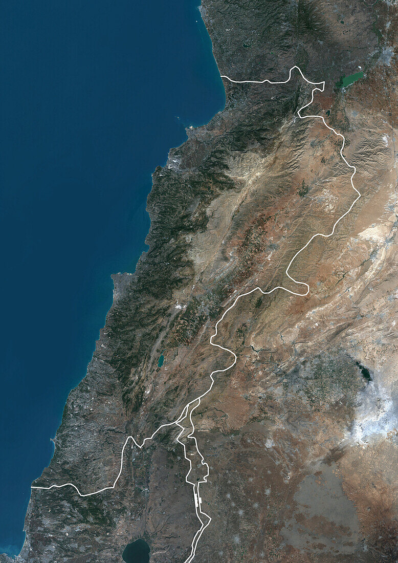 Lebanon, satellite image