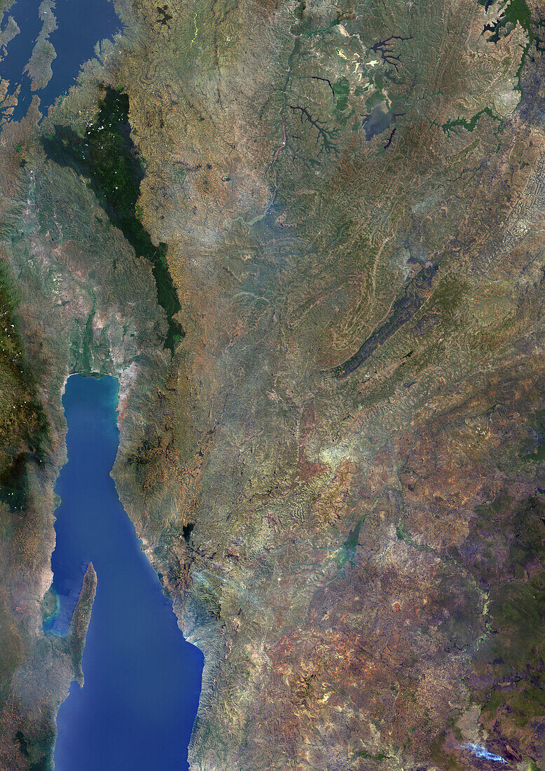 Burundi, satellite image