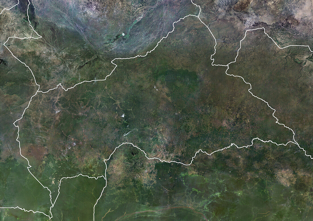 Central African Republic, satellite image