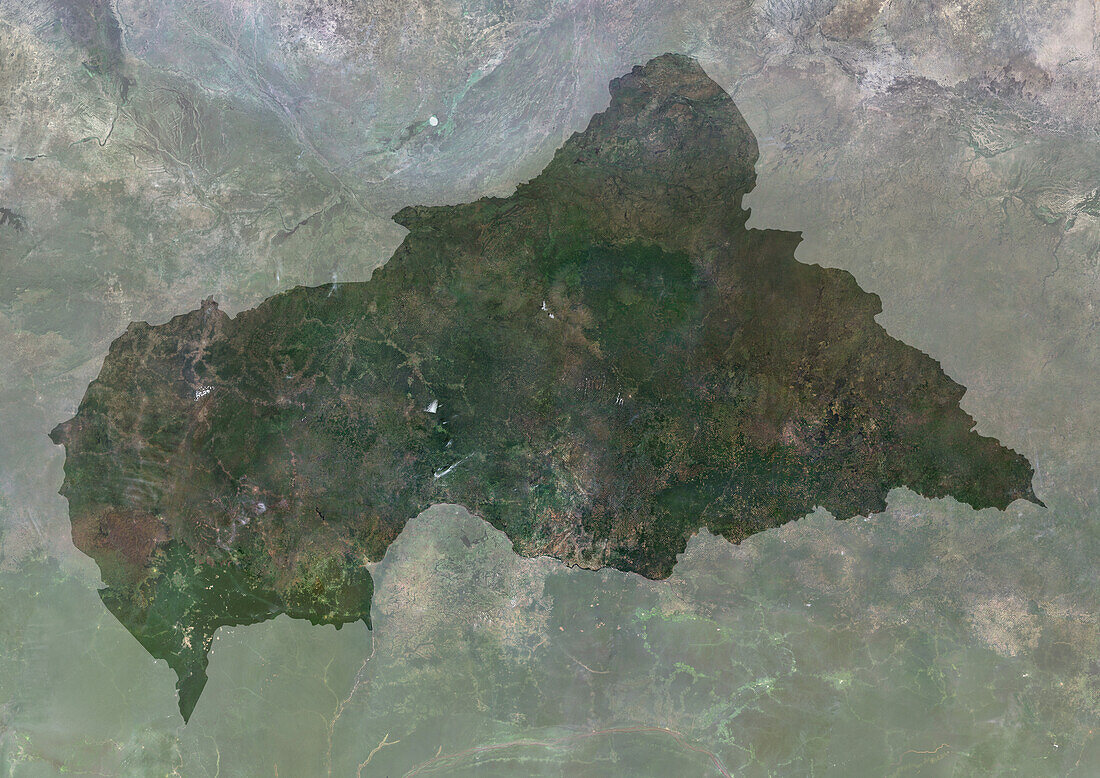 Central African Republic, satellite image