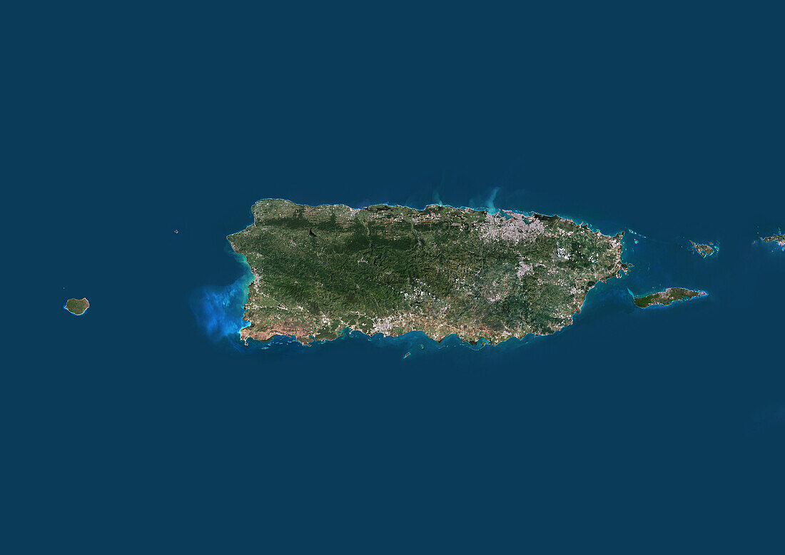 Puerto Rico, satellite image