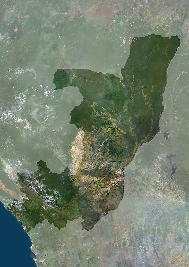 Republic of the Congo, satellite image