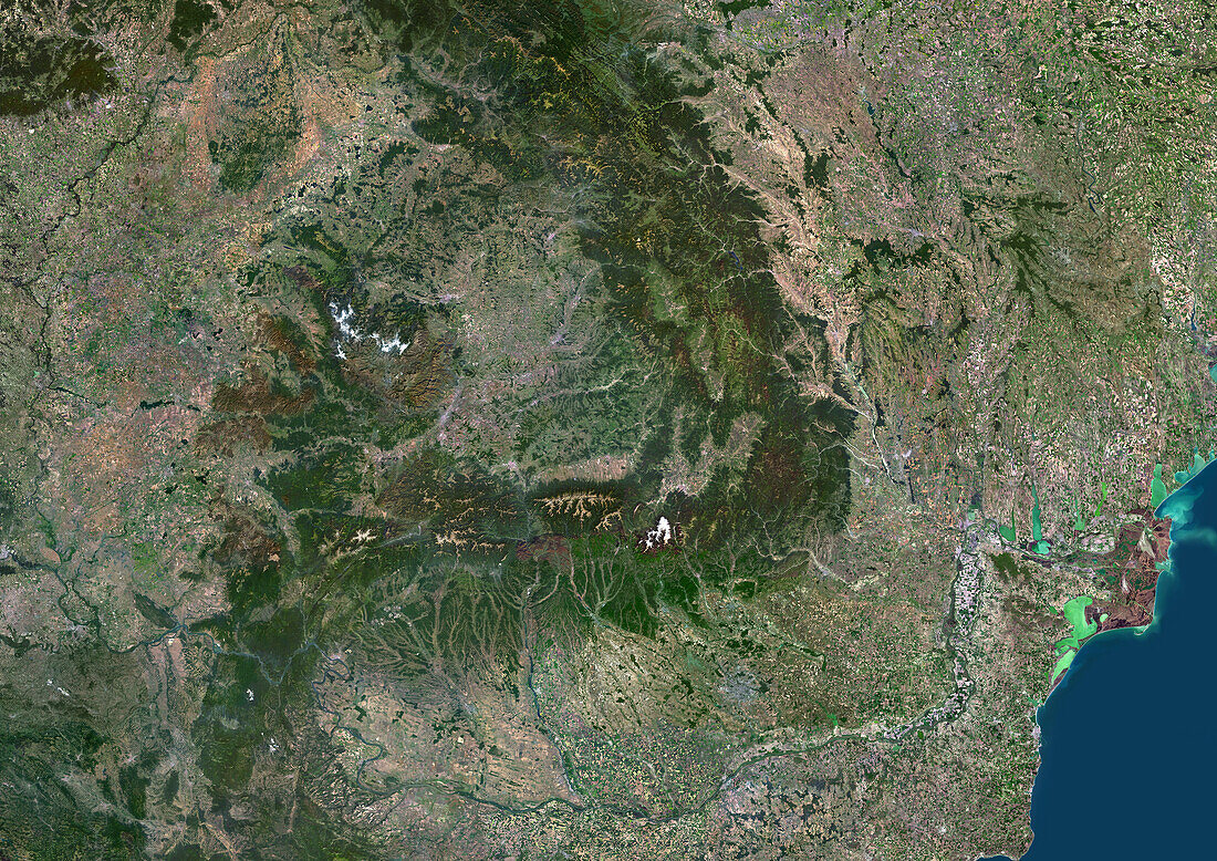 Romania, satellite image