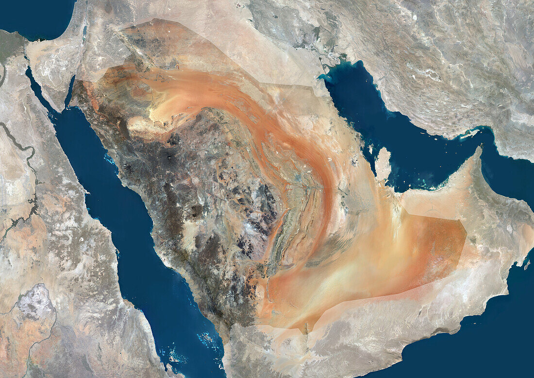 Saudi Arabia, satellite image