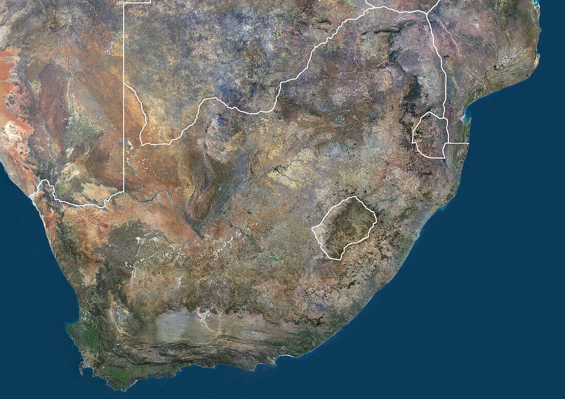 South Africa, satellite image