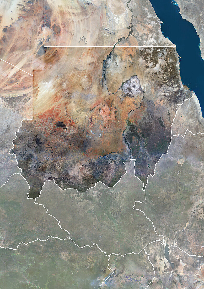 Sudan, satellite image