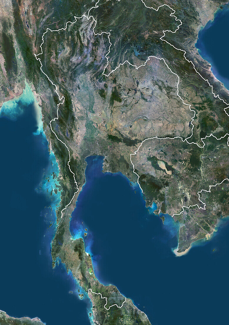Thailand, satellite image