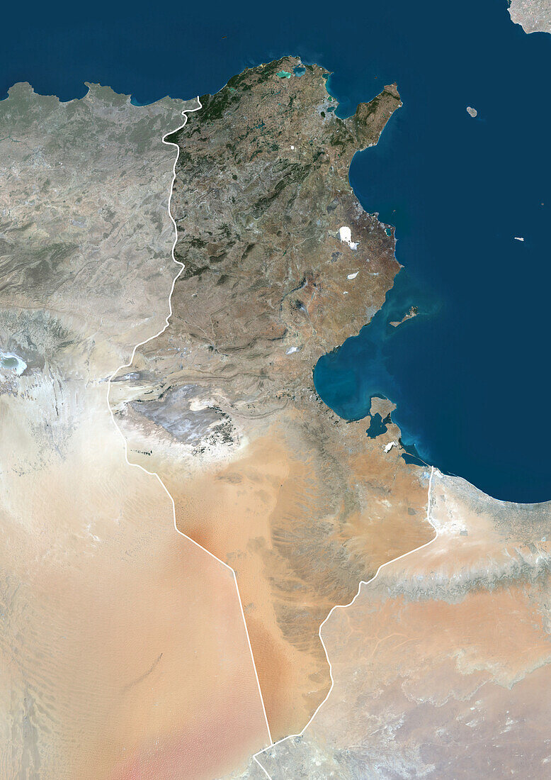 Tunisia, satellite image