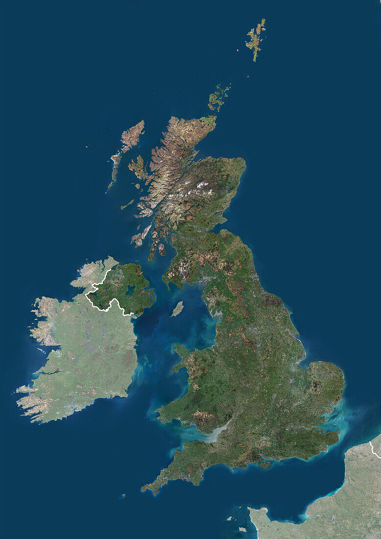 United Kingdom, satellite image