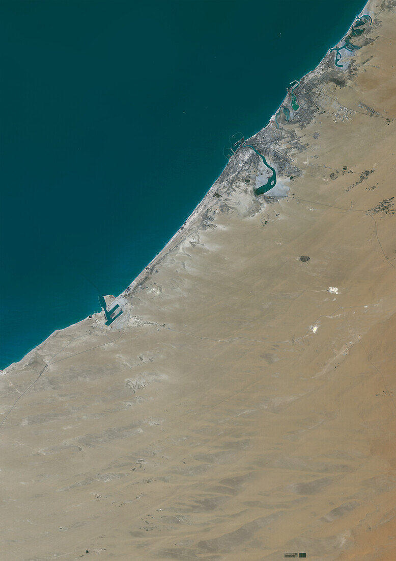 Dubai in 1984, satellite image