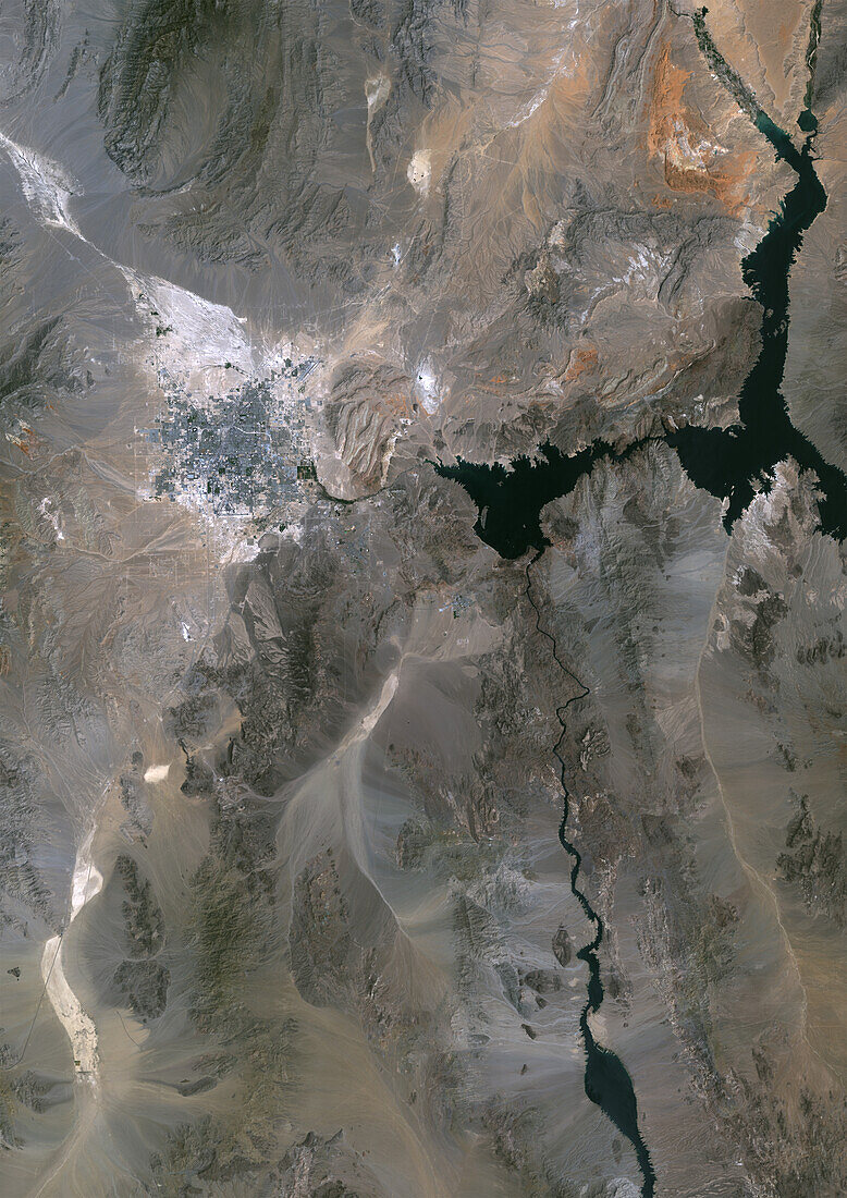 Las Vegas in 1984, satellite image