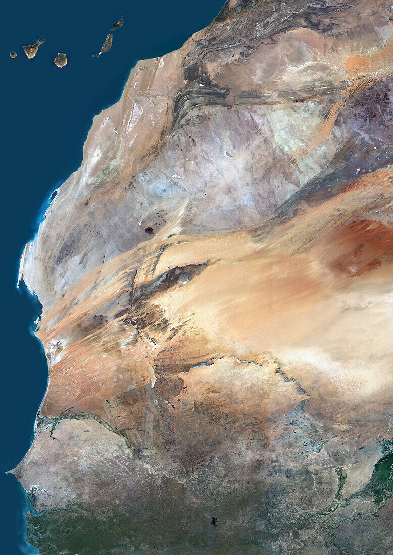 Mauritania, satellite image