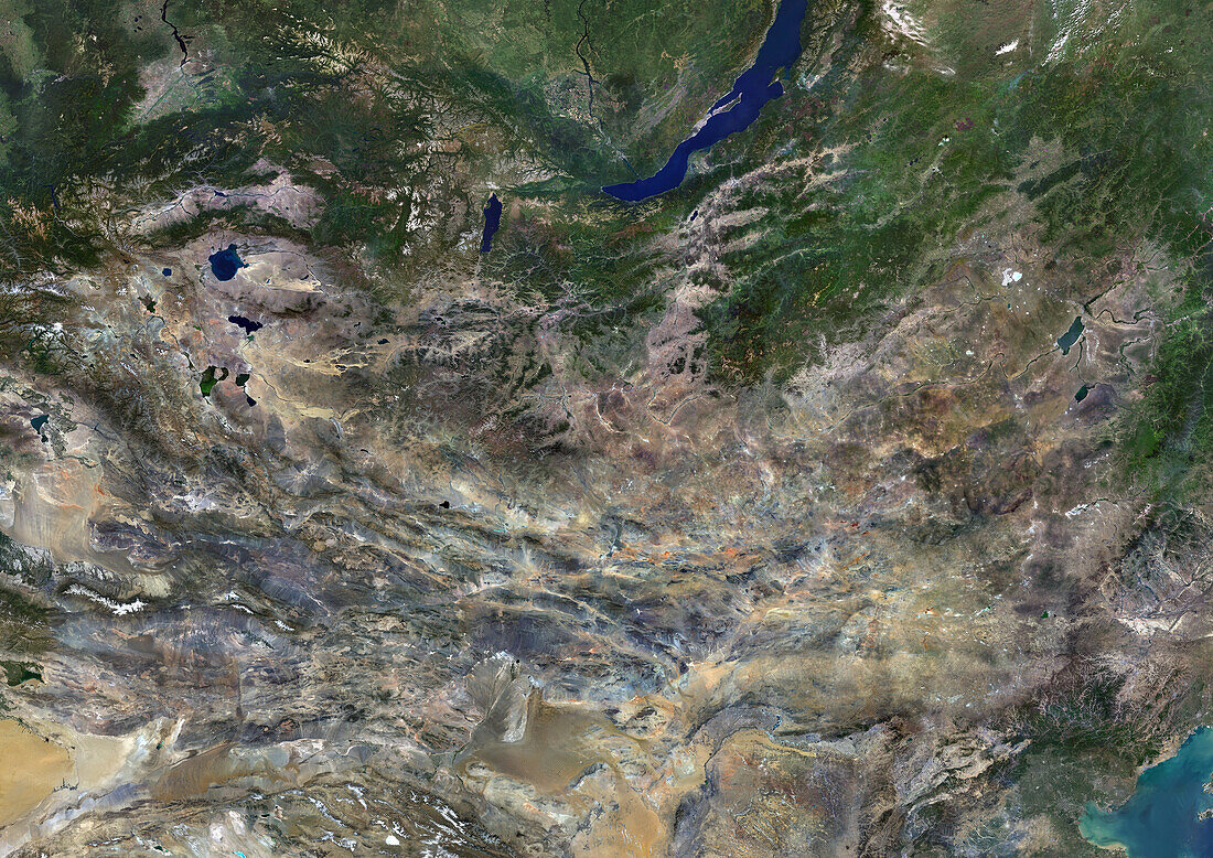 Mongolia, satellite image