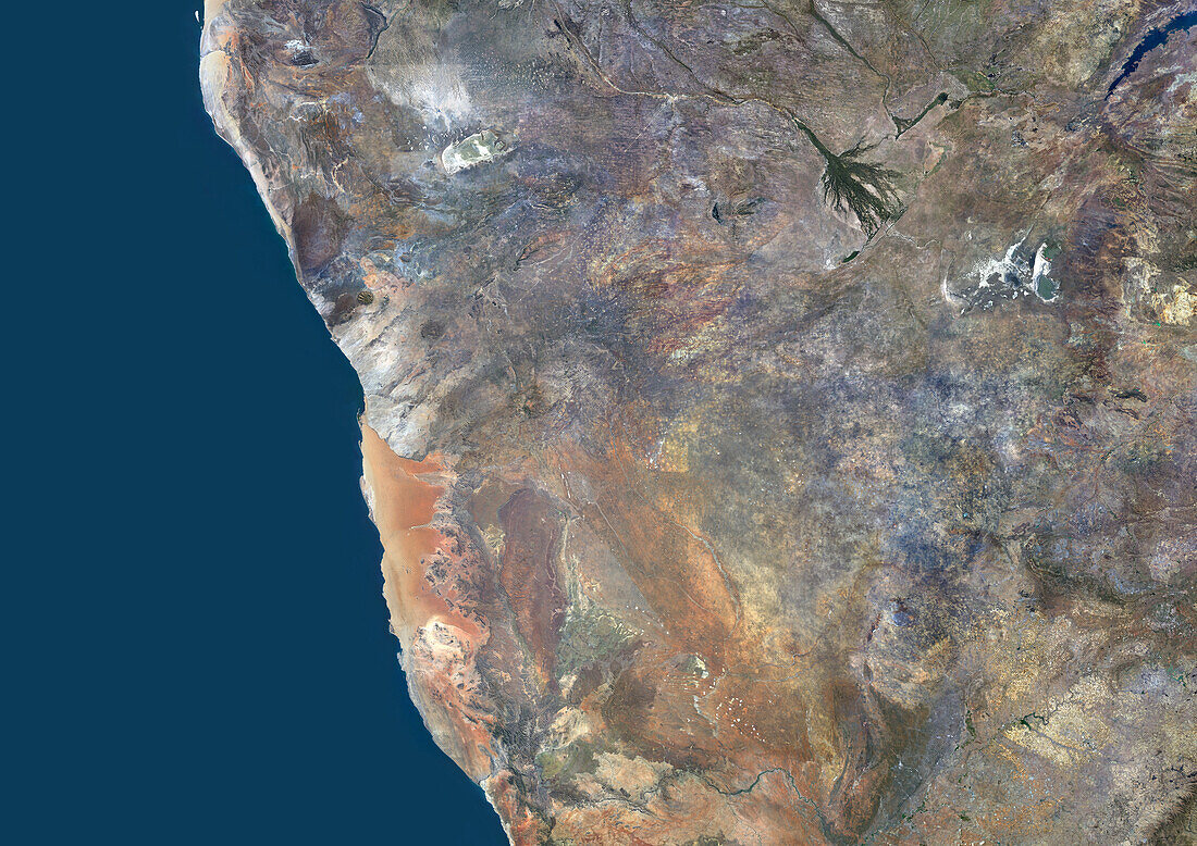 Namibia, satellite image